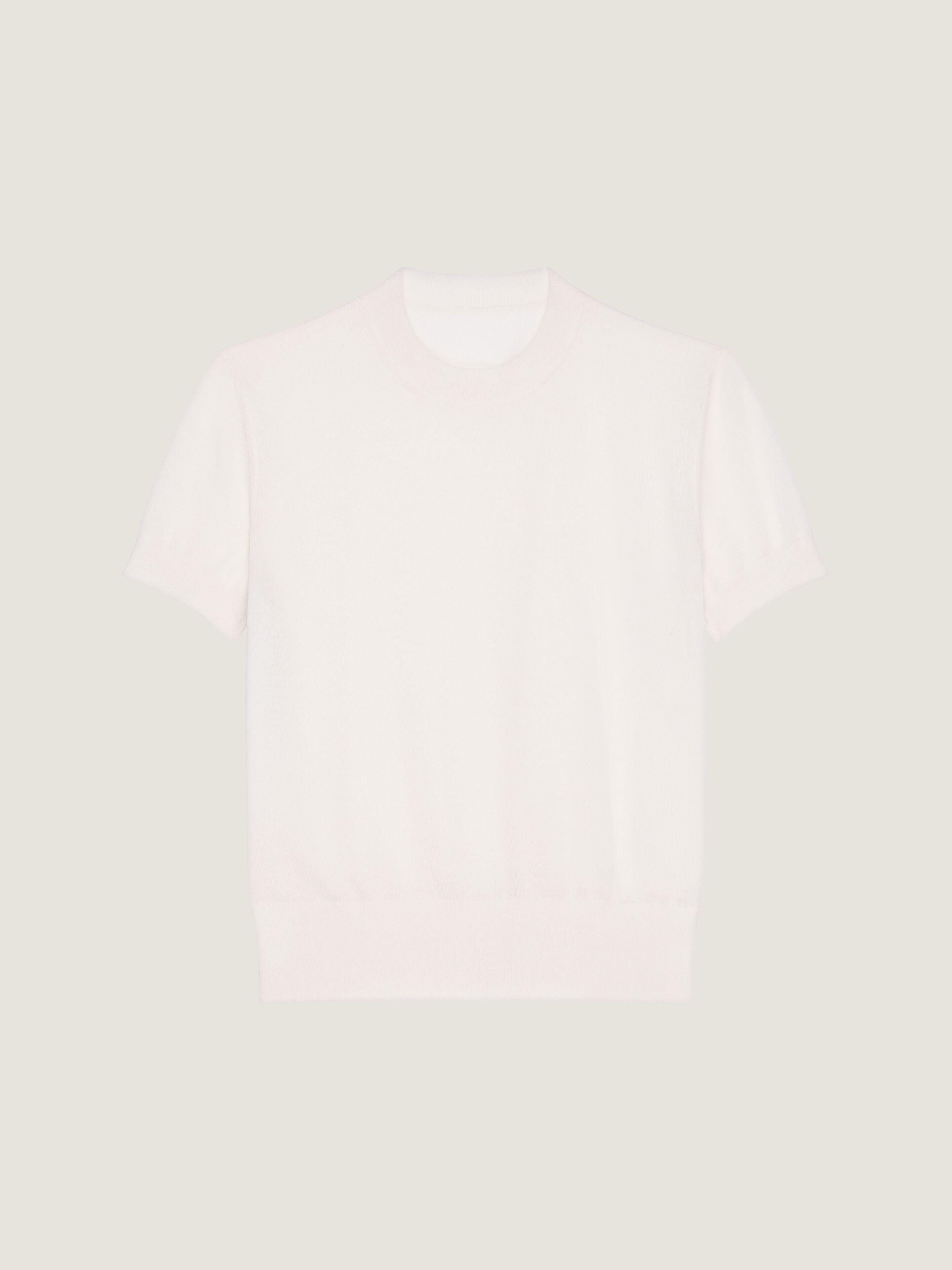 Short sleeve sweater in cashmere